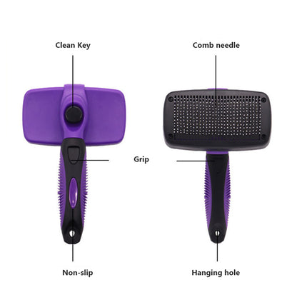 Pet Hair Grooming - Shedding Self Cleaning Slicker Brush