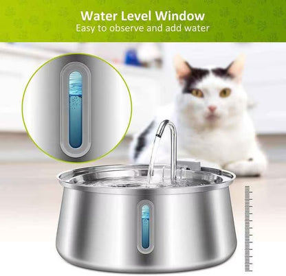 Pet Water Fountain Dispenser - Stainless Steel